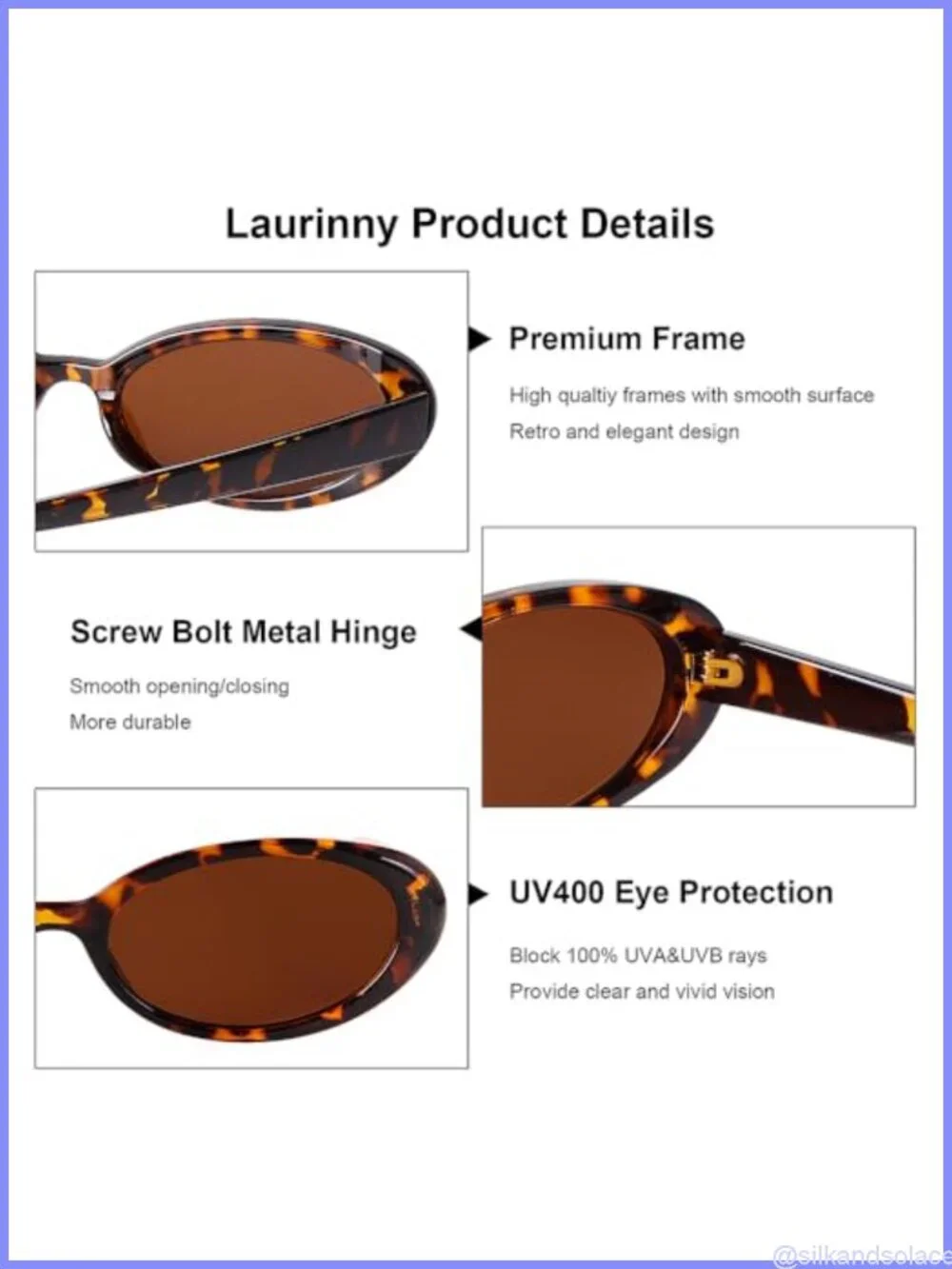 Retro Oval Sunglasses for Women UV400 Polycarbonate Small Face